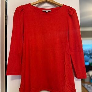 LOFT Vibrant Red Long Sleeve Top